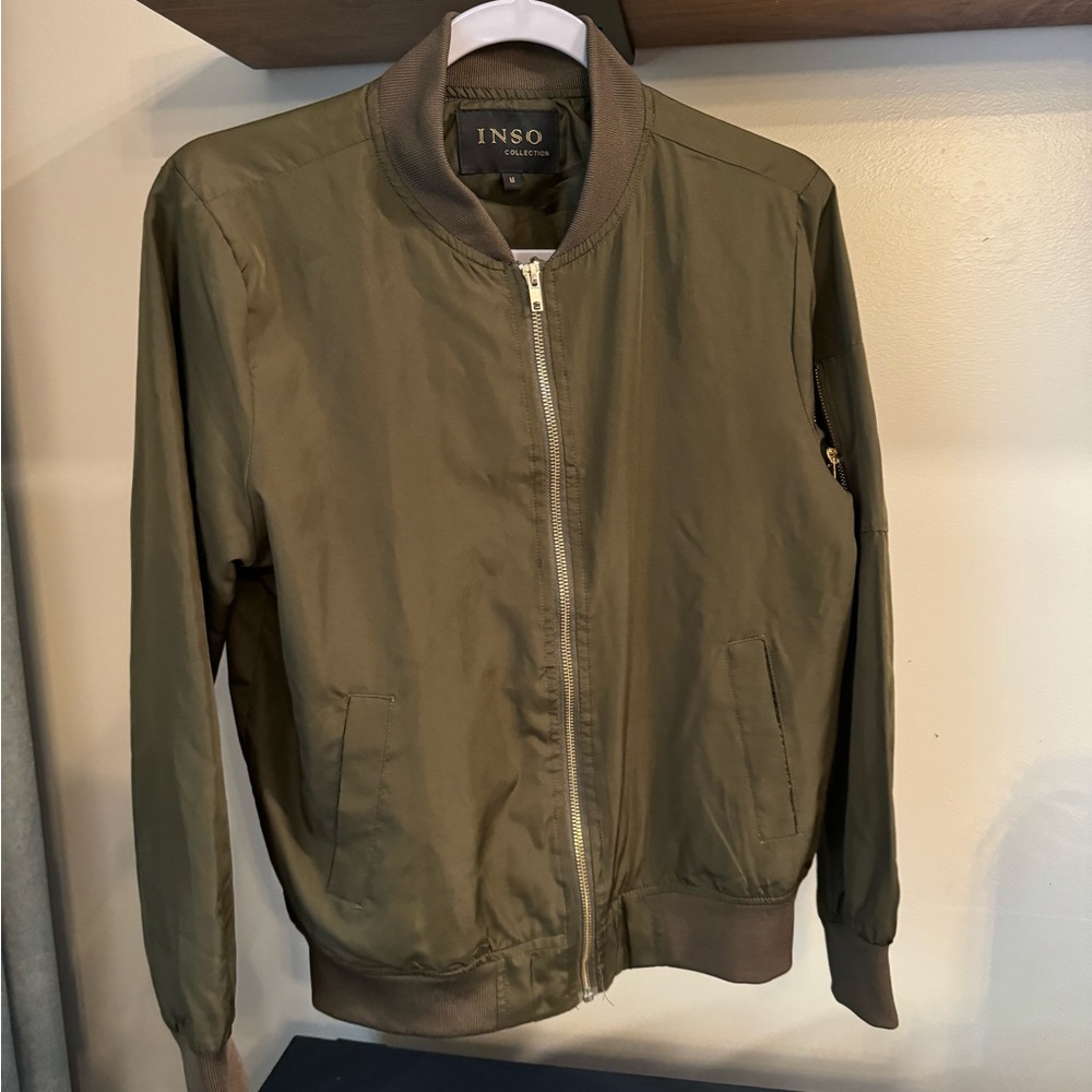 Green bomber jacket